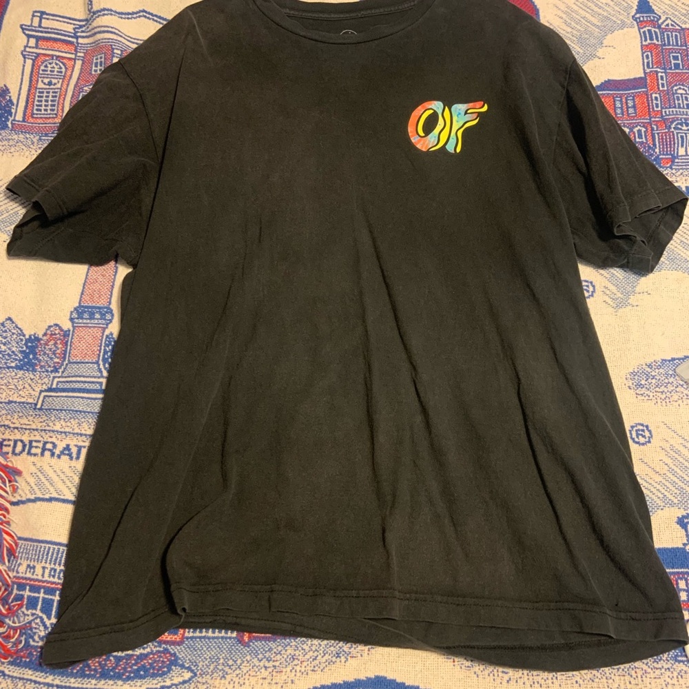 Odd Future Black Tee with Multicolor Logo